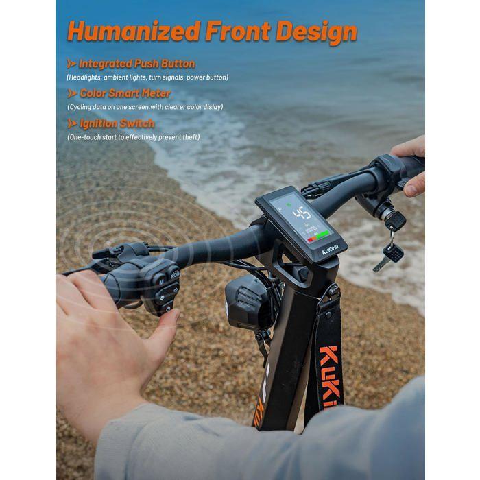 KuKirin T3 - Electric Scooter - 800W Motor - 48V 15.6Ah Battery - Max 45 Km/h - 10'' Tires - Range 55KM - Black