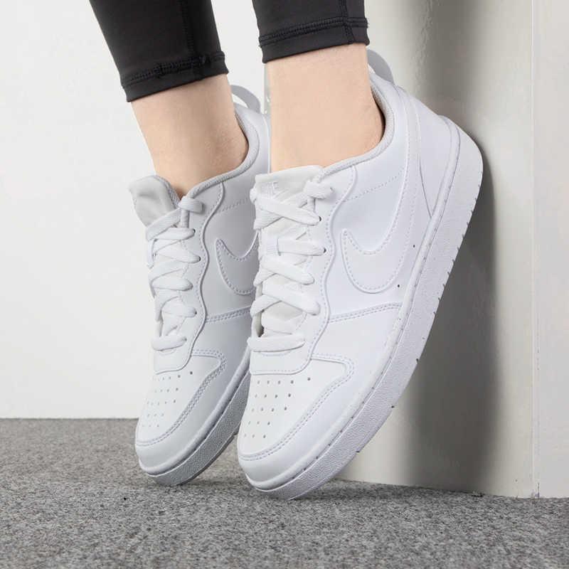 Nike Court Borough Leather Low top Kids' Skateboarding Shoes White DV5456-106
