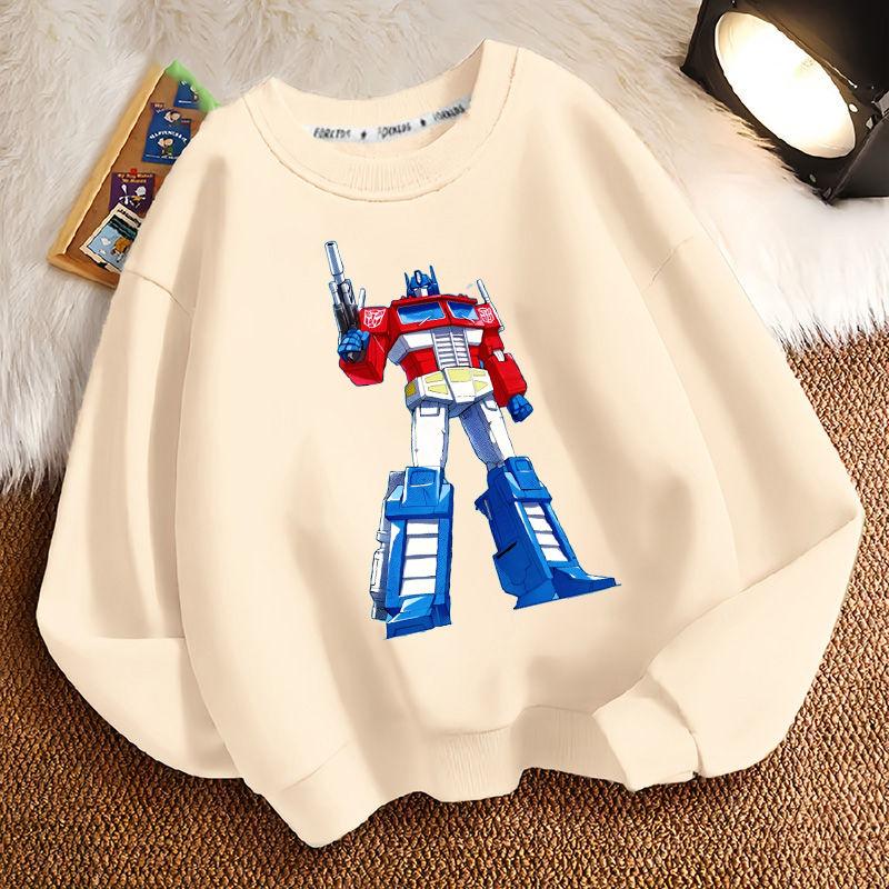 

Children s Fashion Hoodies for Spring and Autumn, Long-sleeved Round-neck Tops for Boys and Girls, Loose Jackets 160