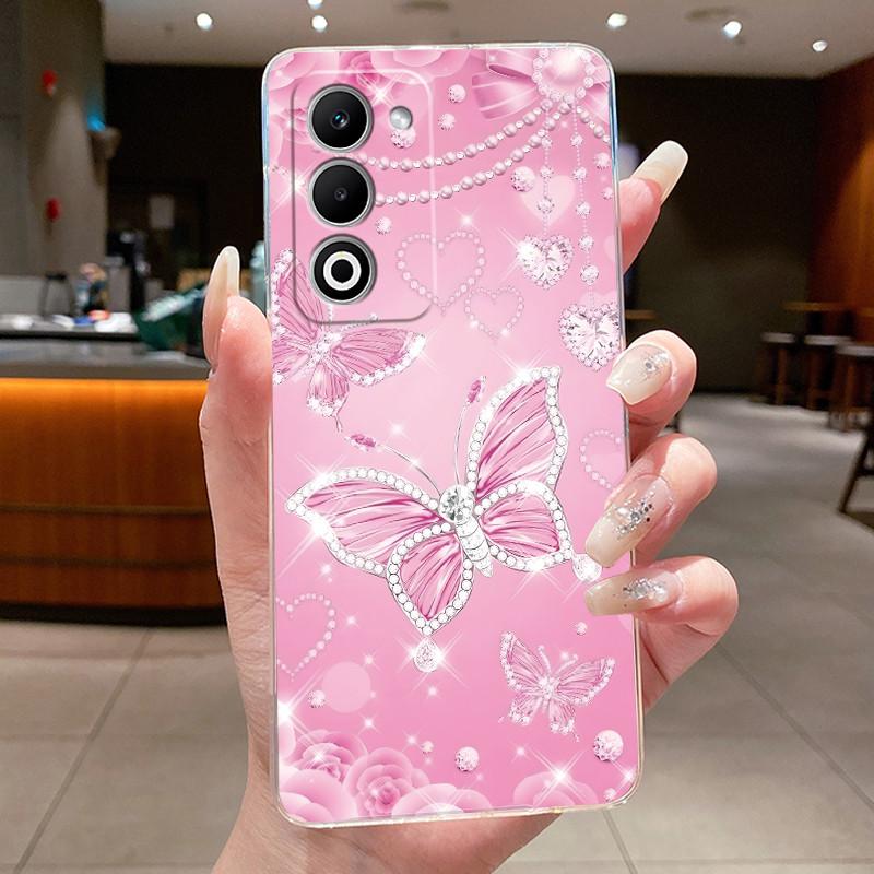 Jelly Case For OPPO A5 A5i Pro A6i Flower Butterfly Phone Cases Capa For Oppo A5 5G Soft Silicone Coque Transparent TPU Cover