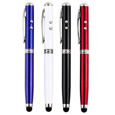 4 in 1 Laserpointer LED Taschenlampe Touchscreen Stylus Kugelschreiber Kapazitiver Stylus Bleistift für Smartphone Tablet