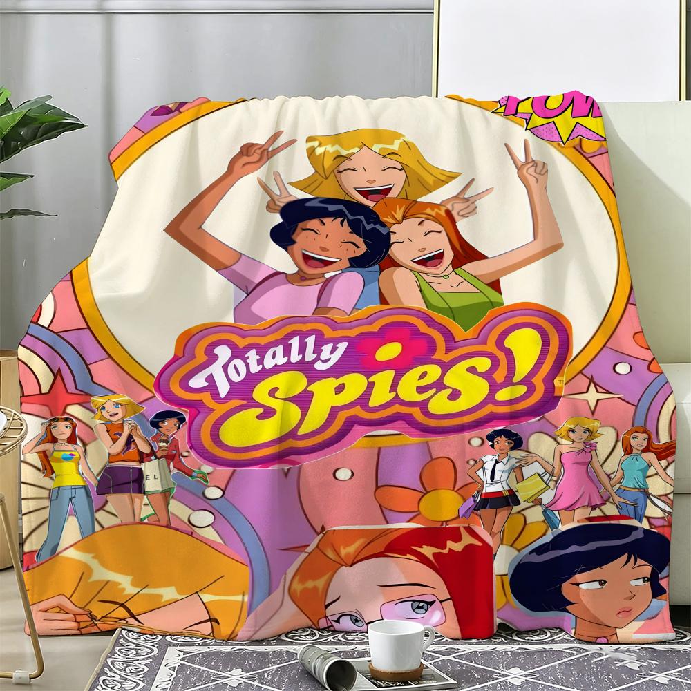Animation T-Totally Spies Wurf Weiche Warme Flanell Fleece Decke, Gemütlicher Plüsch für Sofa Bett & Alle Jahreszeiten