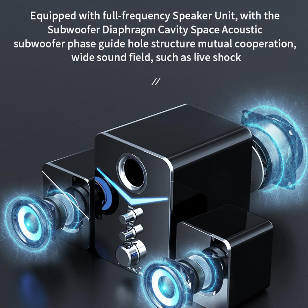 D‑221   Computer Speaker   Bass 2.1 Channel   Desktop Speaker for Wedding Party