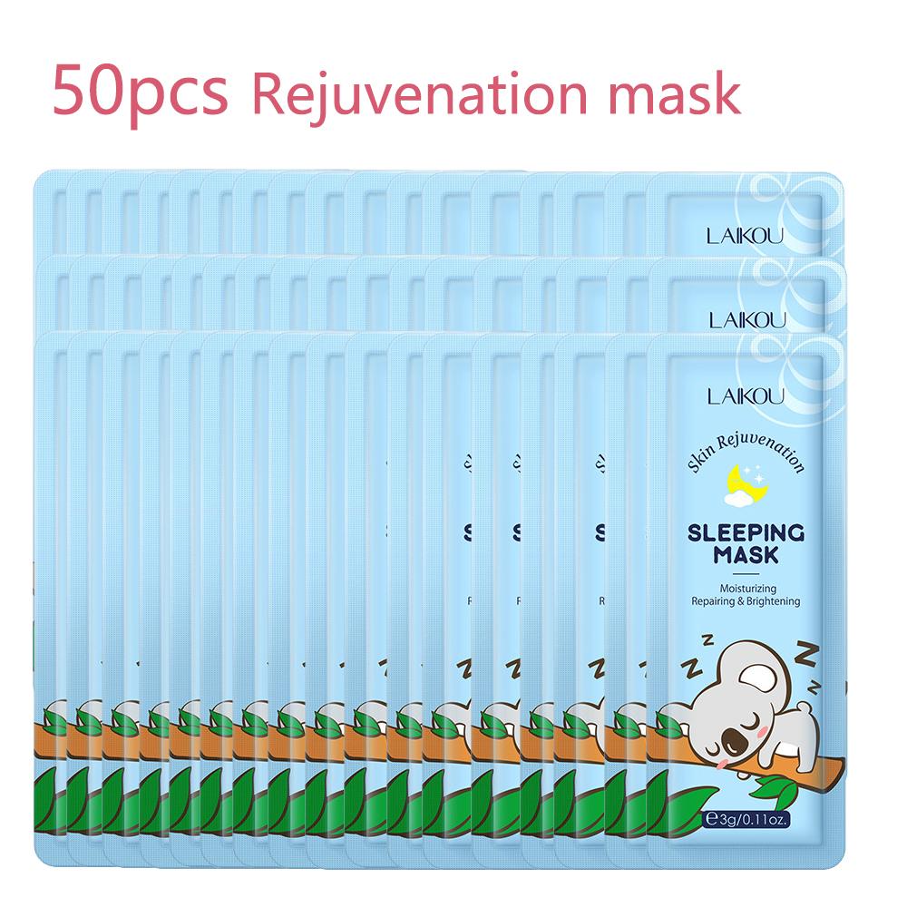 50PCS LAIKOU Matcha Moisturizing Sleeping Mask Facial Night Packs Smooth & Tender Skin Hydration Travel Bags Face Skin Care