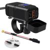 Motorcycle USB   Type C   Fast Charging QC3.0 with Voltmeter ONCelsiusOff   for Phone Tablet