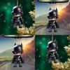 Cute Cartoon Batman Pattern Acrylic Pendant For Vehicle Interior Decor