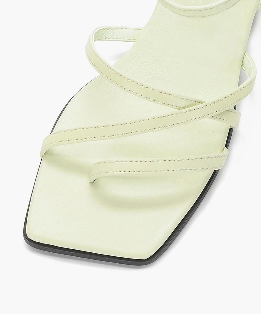Recur Ecur Cross Detail Ankle Strap Sandals Light Green 1261
