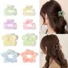 High-end Smudge Small Hairpin Female High Ponytail Plate Hair Clip Flower Square Grab Clip Hair Accessories