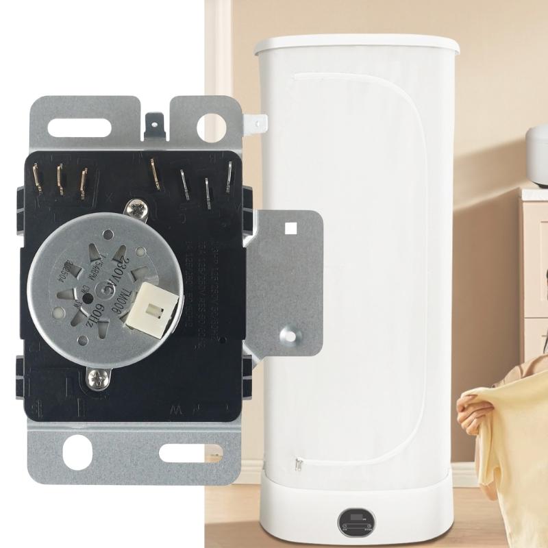Energy Efficient Laundry Timer Metal Texture Reduces Power Waste Precise Timing Suitable for Multiple Dryer Brands