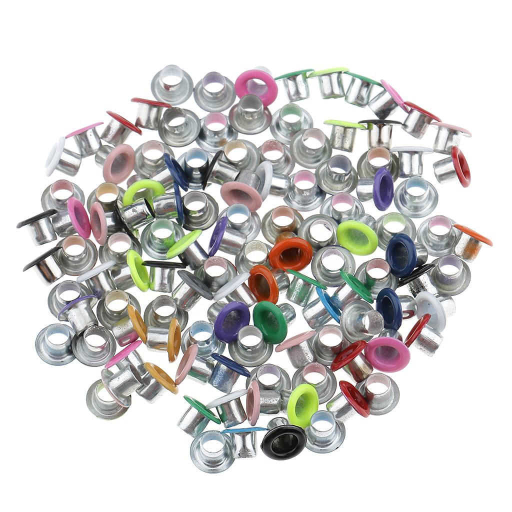 100pcs Colorful Round Eyelets / Rivets - 3mm