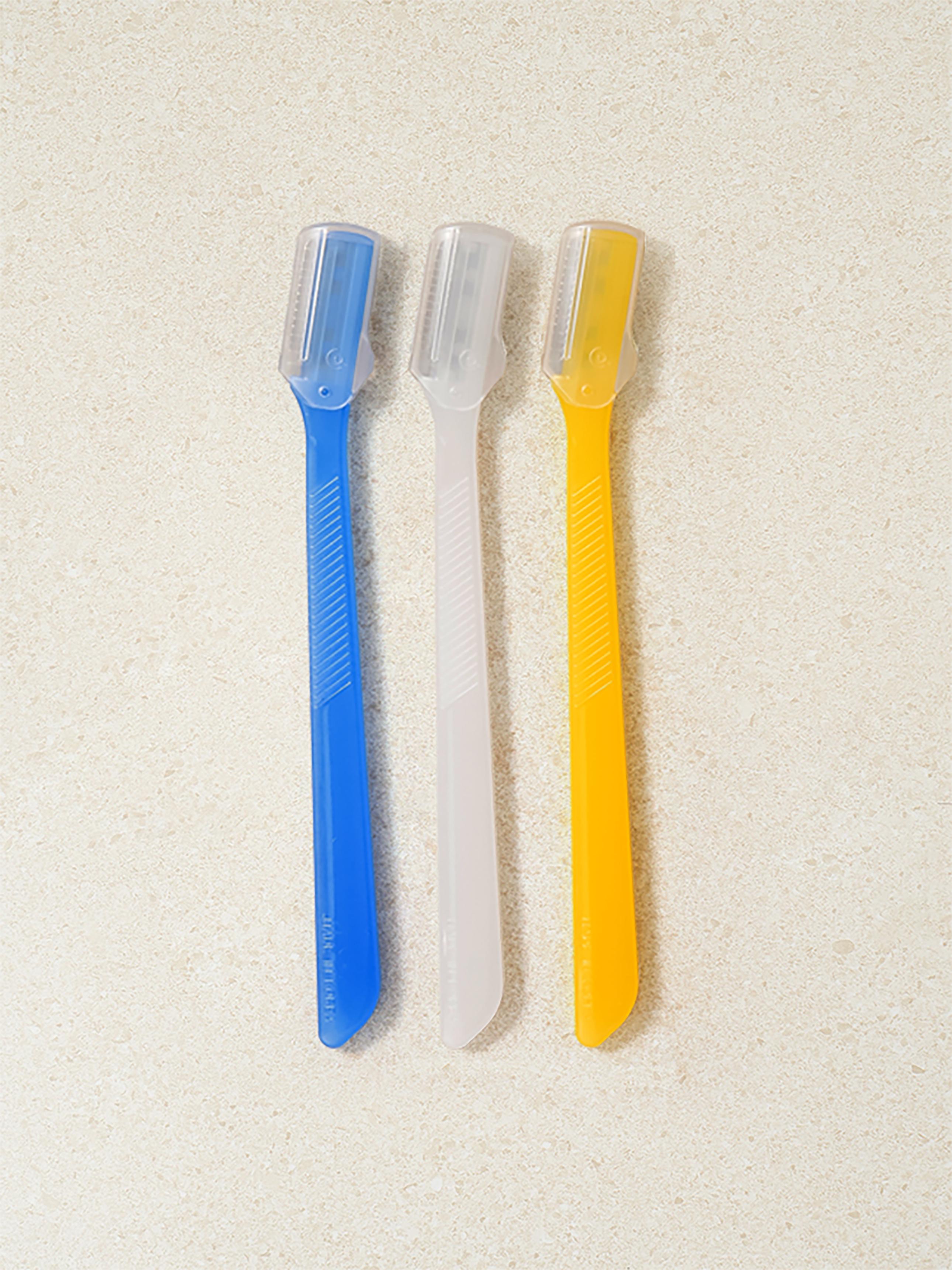 Straight Eyebrow Razor Trimmer 3-Pack 1ea
