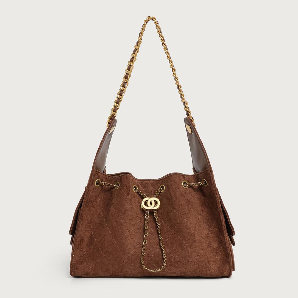 Women`S Bag Small Fragrant Chain Suede