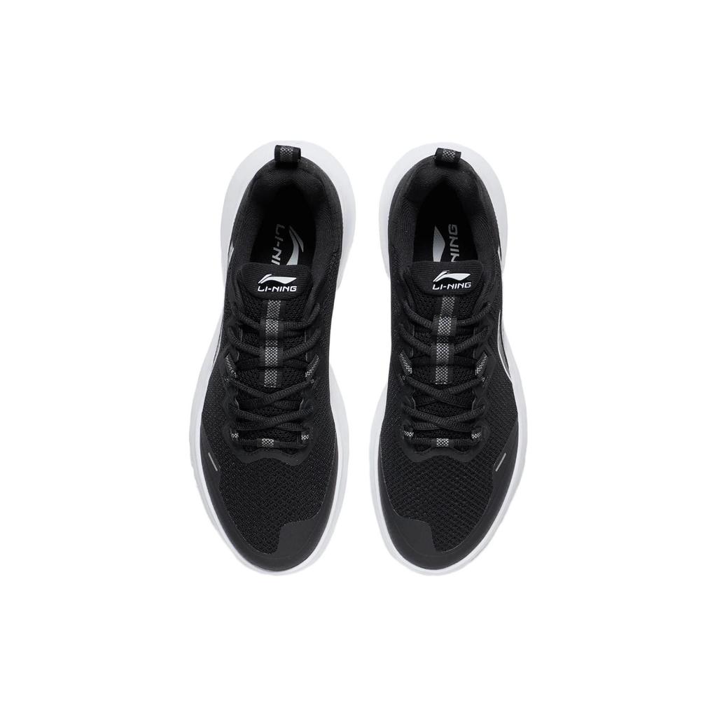 Li-Ning Casual Breathable Soft Resilient Comfortable Support Low-Top Running Shoes Men Sneakers Black White ARST089-1
