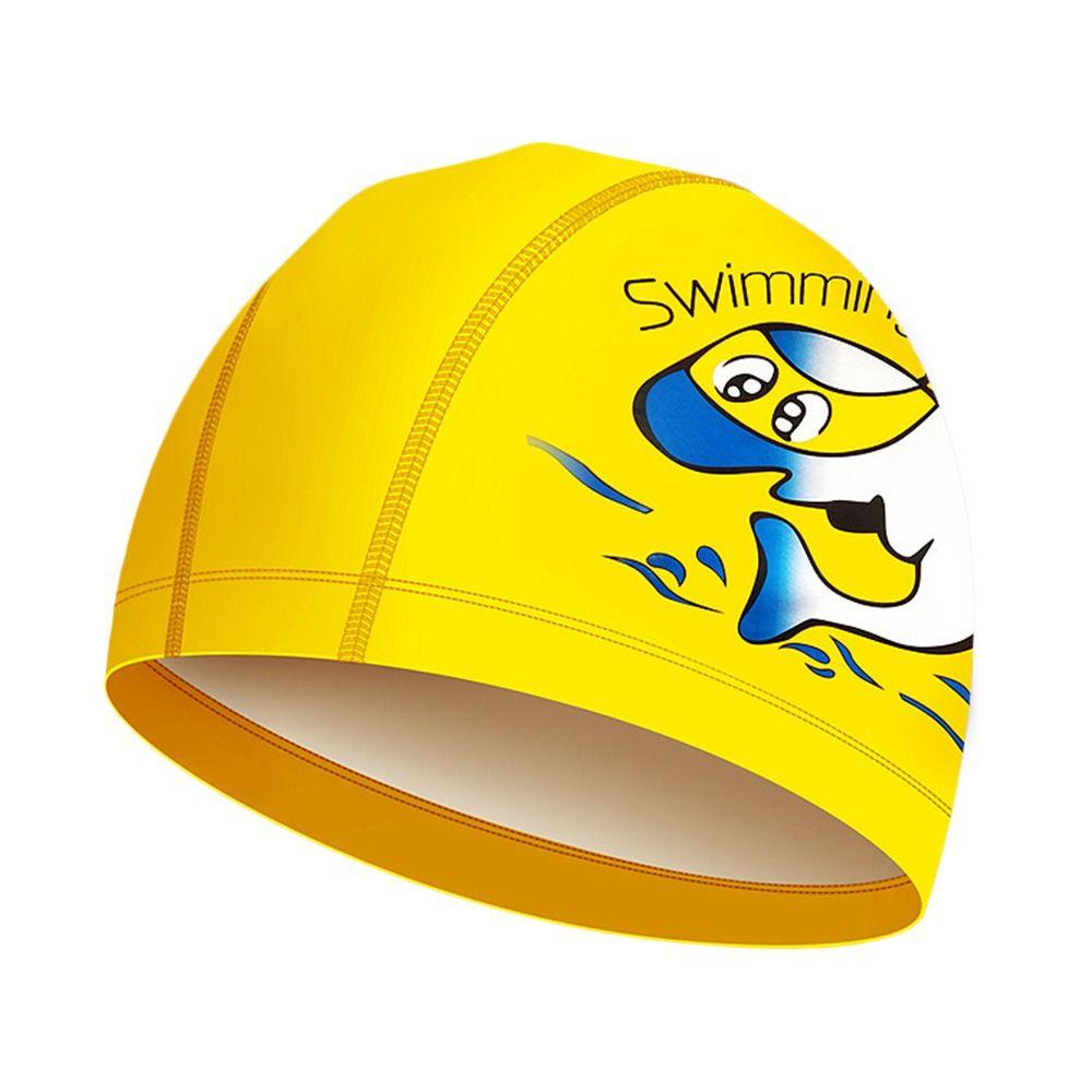 

Long Hair Protect Free size Swimming Caps Elastic Pu Turban Pool Bathing Hats Kids Swimming Cap 7