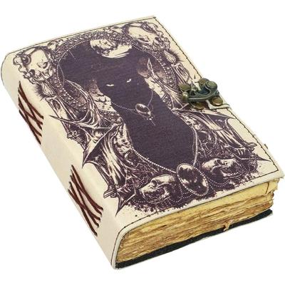 Cat Notebook Diary Vintage Gifts for Men Women Blank Spell Book of Shadows