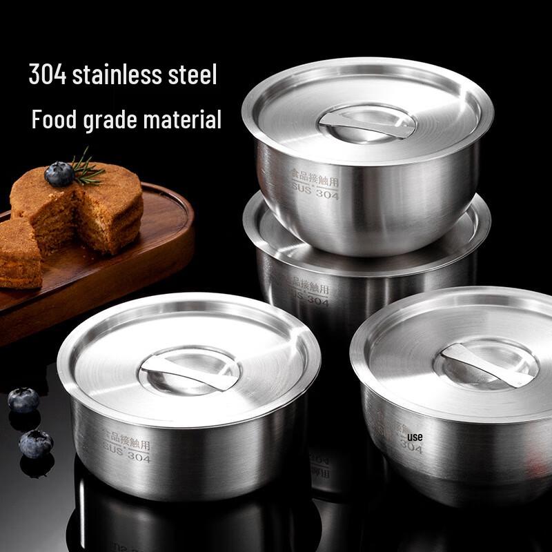 304 Stainless Steel Steaming Bowl with Lid