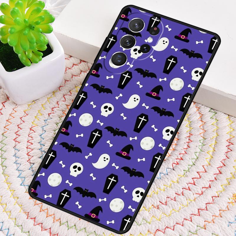 Halloween Moon Witch Horror Silicone Phone Case For Samsung Galaxy note 10 pro S26 S25 S24 S23 S22 S21 Plus S25Ultra Capa Cover