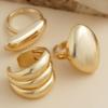 DIEZI Punk Exaggerated Irregular Metal Rings For Women Men Unisex Gift Fashion Geometric Gold Silver Color Knuckle Joint Ring