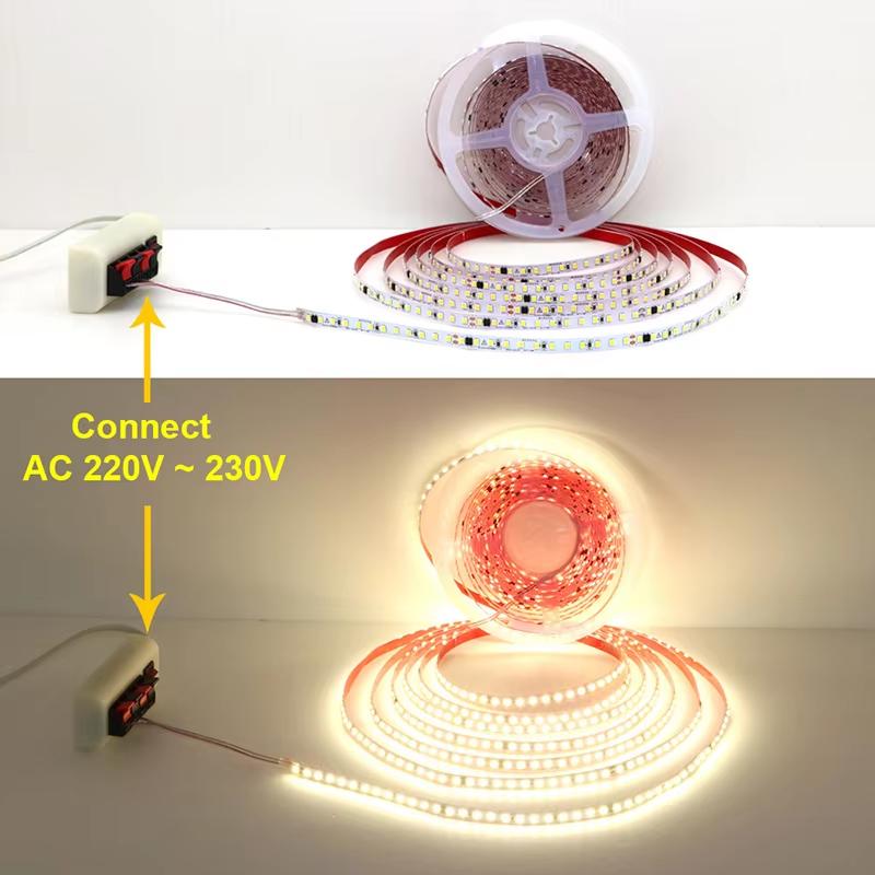 AC220V 230V5M 600 LED Strip 2835 120LEDs/m Home Lamp Strip Red L Blue GreenYellow Pink Flexible And Cuttable Soft Lamp Bar