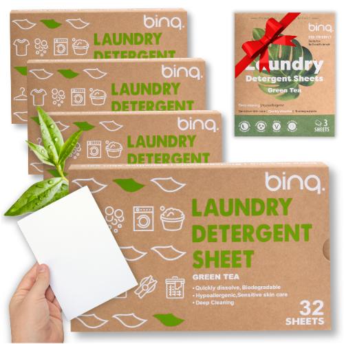 Washing Sheets x128 Universal Hypoallergenic Ecological + 3 pcs free Green Tea Scent