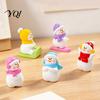 Car Dashboard Winter Accents Mini Snowman Figurine, Christmas Skiing Dolls, Small Desktop Handmade Crafting Resin Ornaments Figurines, Micro Landscape