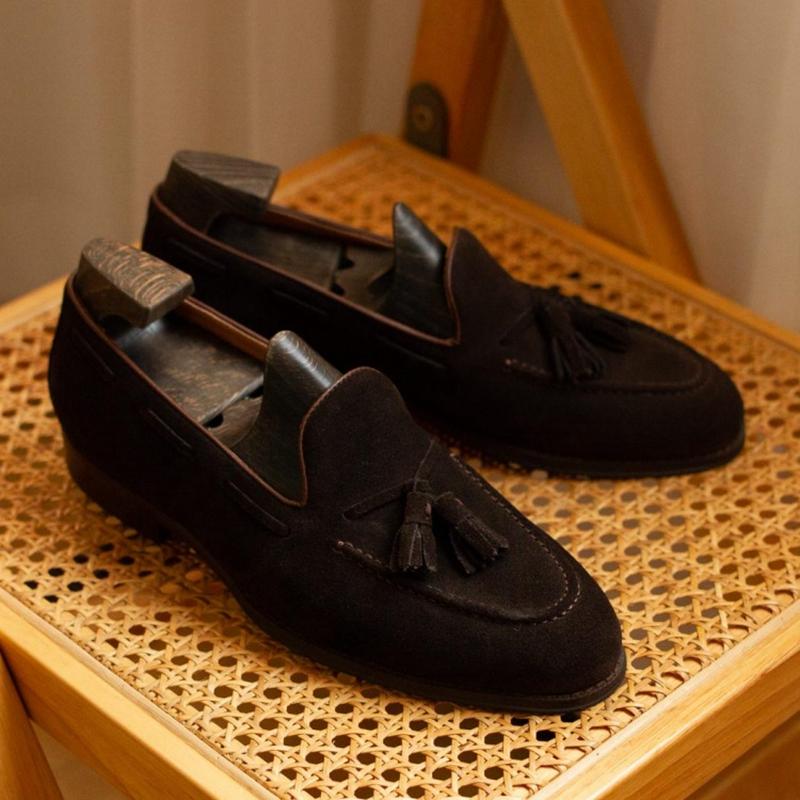 Fashion Genuine Leather Loafer Shoes for Men Handmade British Trendy Lazy Casual Shoes New Versatile