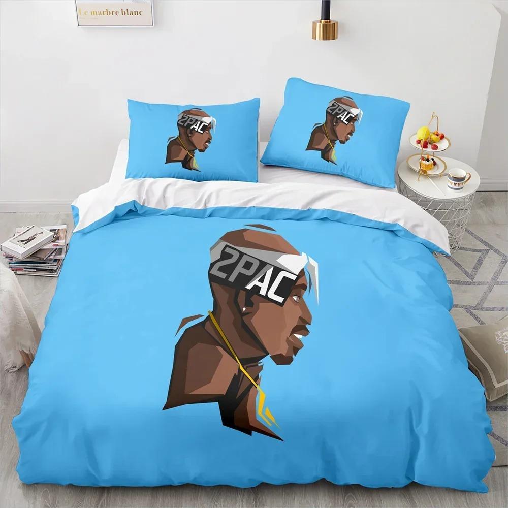 Comforter Rapper Tupac Amaru Shakur Bedding Set Bedroom Soft Modern S Comefortable Kids And