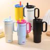 1Pcs 750Ml Large Capacity Coffee Cup Portable Water Cup With Straw 316 Stainless Steel Insulated Cup Cold &  Retention