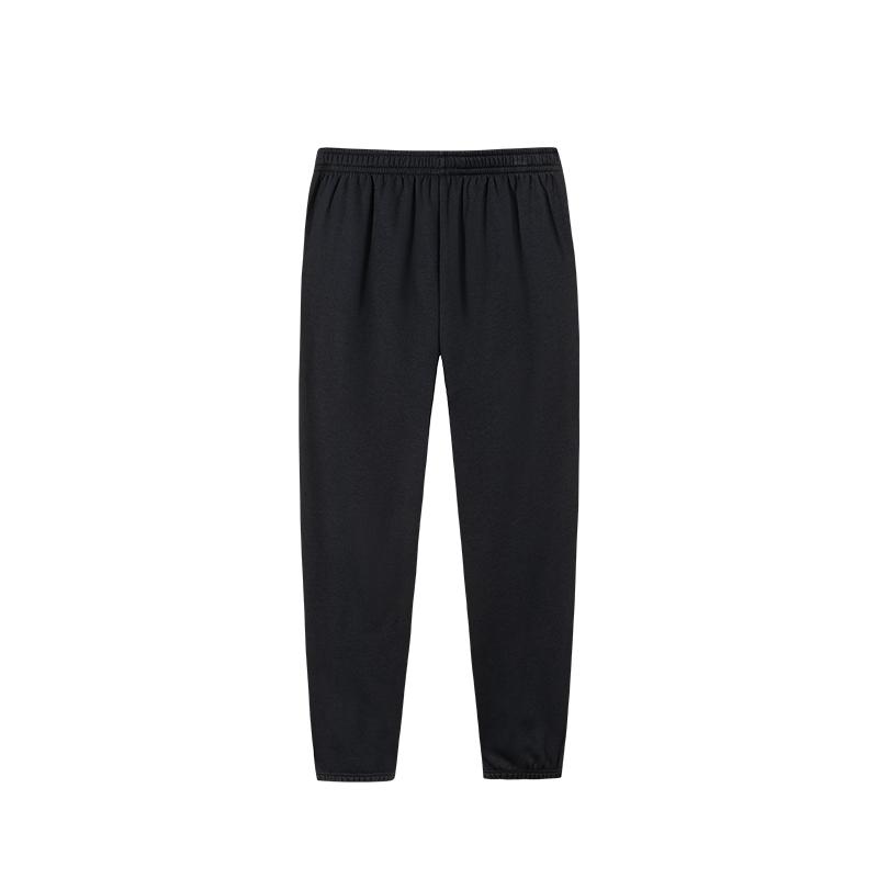 Anta Mens Training Series Mid-Rise Drawstring Cuffed Knitted Sports Pants Men Bottoms Basic-Black 952517307N-1