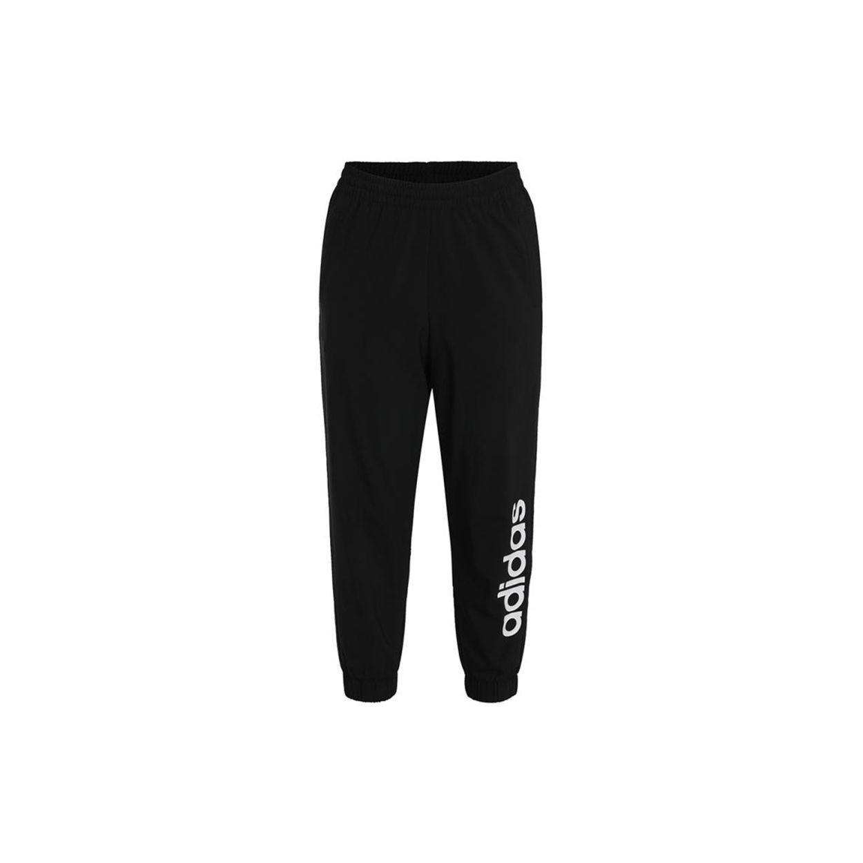 Letter Logo Woven Long Knit Sports Pants Men Bottoms Black GP4871 Adidas