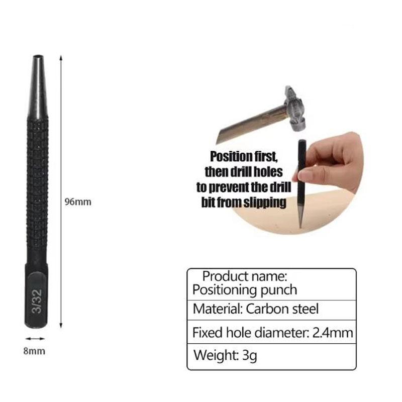 Non-Slip Center Punch Metal Wood Marking Drilling Tool High Hardness Carbon Steel Automatic Punch For Wood Drilling Tools
