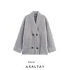 Araltay Autumn New Women's Clothing Fashion Style Fashion All-Match Casual Style Double Breasted Knitting Coat Outwear