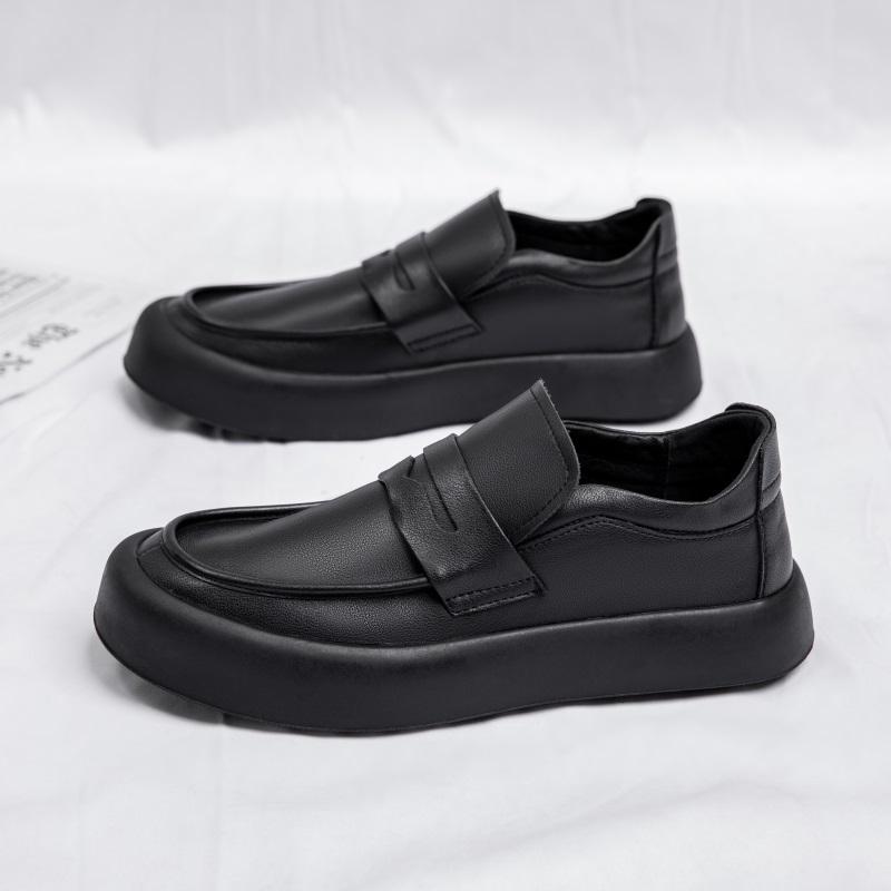 FashionEnglish Style Casual Shoes for Men's Conference Business Shoes Versatile Banquet Dress Shoes for Men's Genuine Leather Shoes