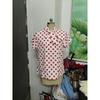 Summer Polka Dot Short Sleeve Lace-up Blouse Shirt Women's Casual Fashion Top for Outdoor Daily Wear