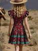 2026 Frühling/Sommer Trendiges bedrucktes Damenkleid für Europa & Amerika