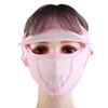 Eye protection Solid Color Womne Sun Hats Face Gini Mask Driving Face Mask Summer Sunscreen Mask
