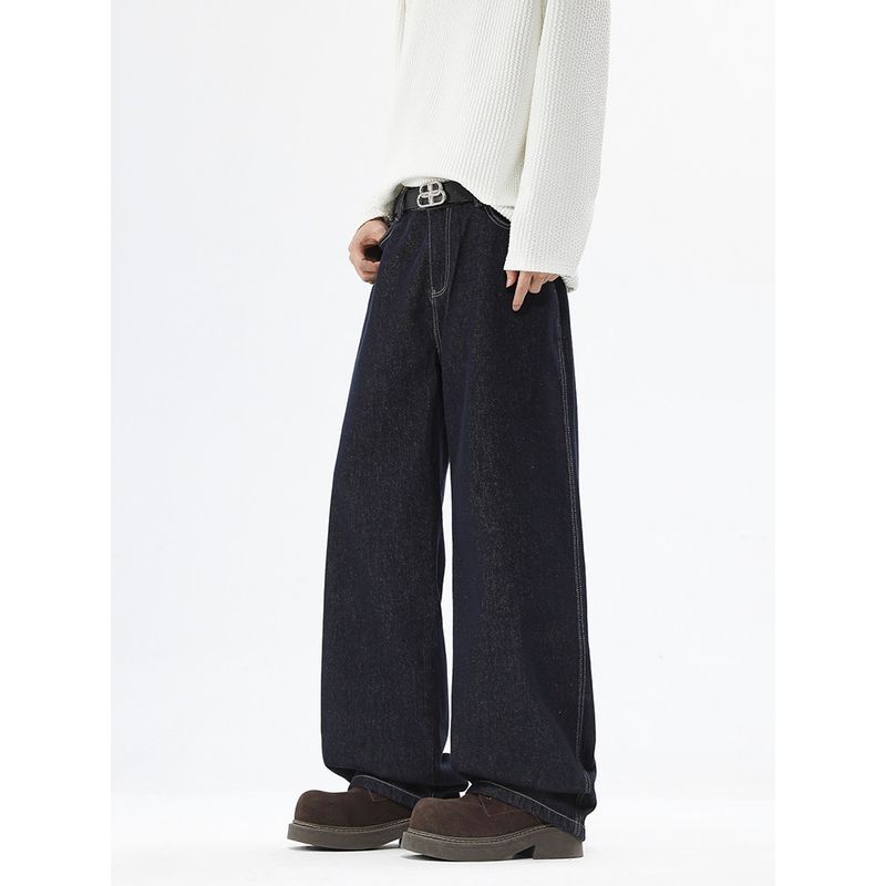 Wassup American Retro Jeans for Men, Autumn 2025 New Trendy Versatile Couple Casual Wide-Leg Long Pants