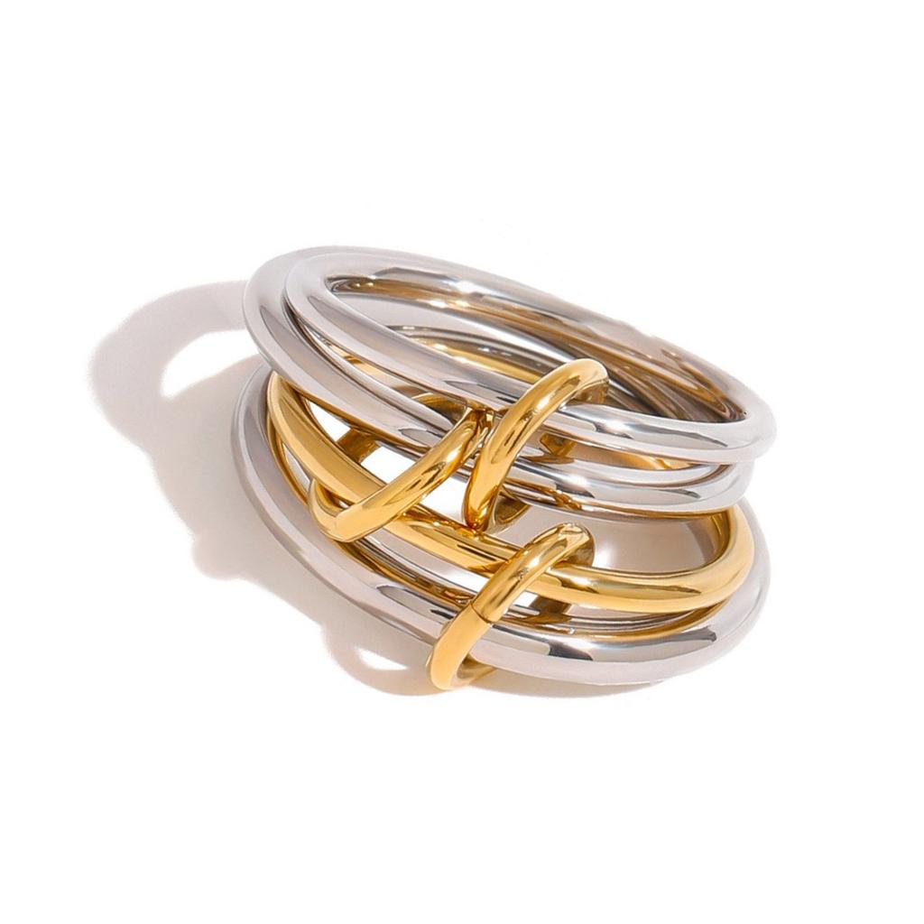 Designuri Minimaliste Inele Robuste din Aliaj Accesoriu Portabil pentru Suprapunere și Purtare Zilnică Fără a Provoaca Alergii