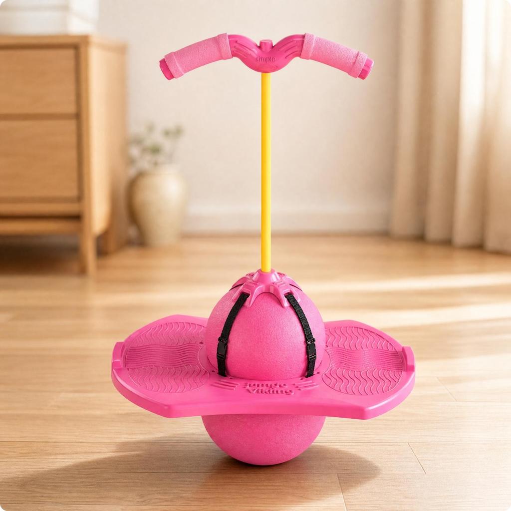 Robust Pogo Ball with Adjustable Handle Inflatable for Active Users, Kids,