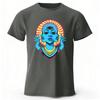Neon Cyber Vision Kreatives Bedrucktes Baumwoll Kurzarm Herren Locker Groß Mode Lässiges T-Shirt Damen Y2K Street Style Top
