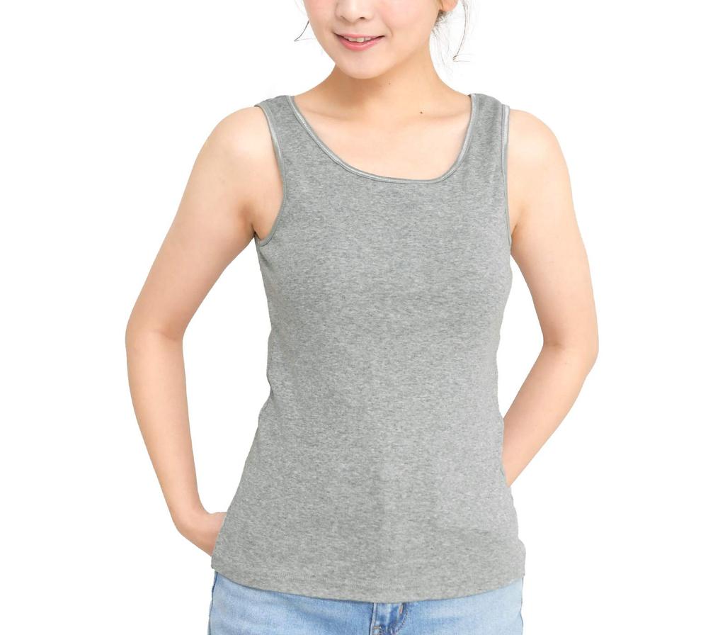 Laulea Akoakoa Cotton Tank Top with Cup Size Solid with Cotton No Elastic Comfortable and Suitable for XXL and Larger Lightweight and Organically