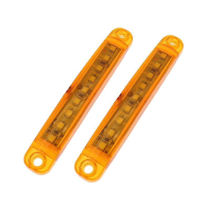 2x 9LED White+Amber+Red+Green+Blue 24V Waterproof Lights Side Marker Light Tail Indicator Parking Lamps Bus/Truck/Trailer/Truck