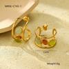 Popular Stainless Steel Natural Stone Earrings In Europe and America, High-end Light Luxury Stud Earrings, Fashion Jewelry for Women