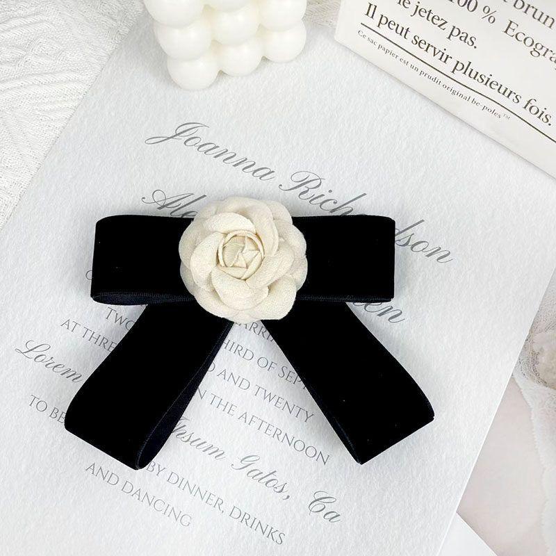 Camellia Bow Brooch: Elegant Lapel Pin for Suit Jackets