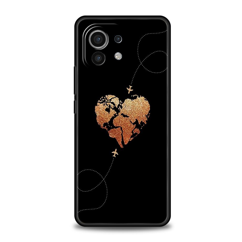 Fashion Planes World Map Travel Phone Case For Xiaomi Mi 15 14 Pro 13 Lite 10T 1 1T 12 13T 14T Poco X6 X5 X4 X3 NFC F3 F4 Cover