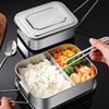 304 Stainless Steel Square Lunch Box with Lid