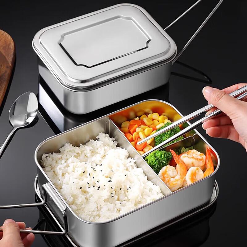 304 Stainless Steel Square Lunch Box with Lid