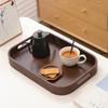 Polished Walnut Tea Tray Hollowed-out Handle Afternoon Tea Tray Durable Tea Serving Plate  Kitchen