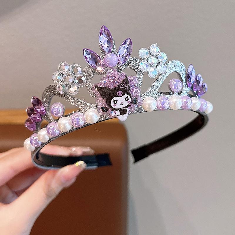 Cartoon Anime Children Crown Headband Dress Accessories For Girls Princess Headdress Party Decoration Headband Birthday Gifts
