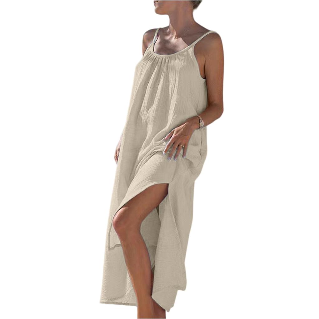 Women's  Backless Dress With Adjustable Straps Backless Casual Dress